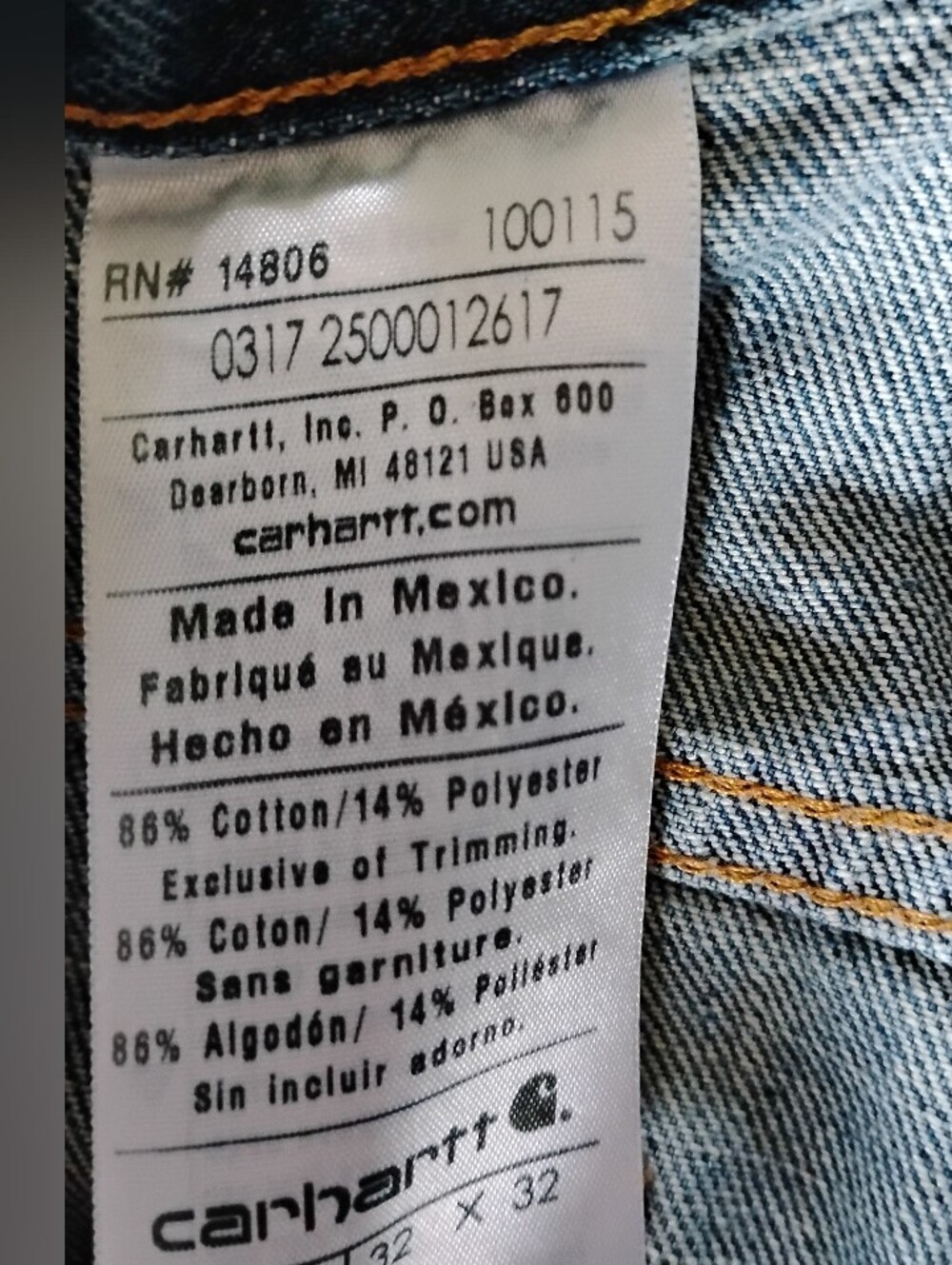 Men's Carhartt Jeans SZ 32 - Picture 3 of 10